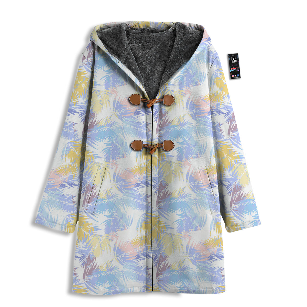 Tropical Palm Leaf Pastel Print Pattern Men's Windbreaker Jacket-grizzshop