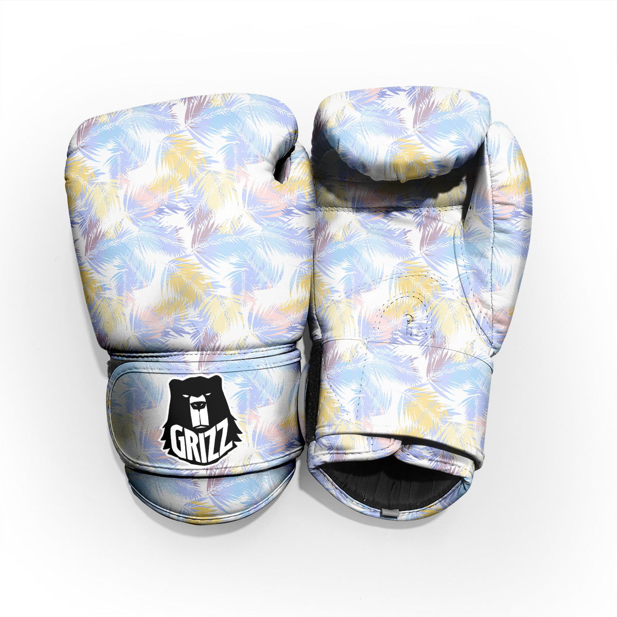 Tropical Palm Leaf Pastel Print Pattern Pro Boxing Glove