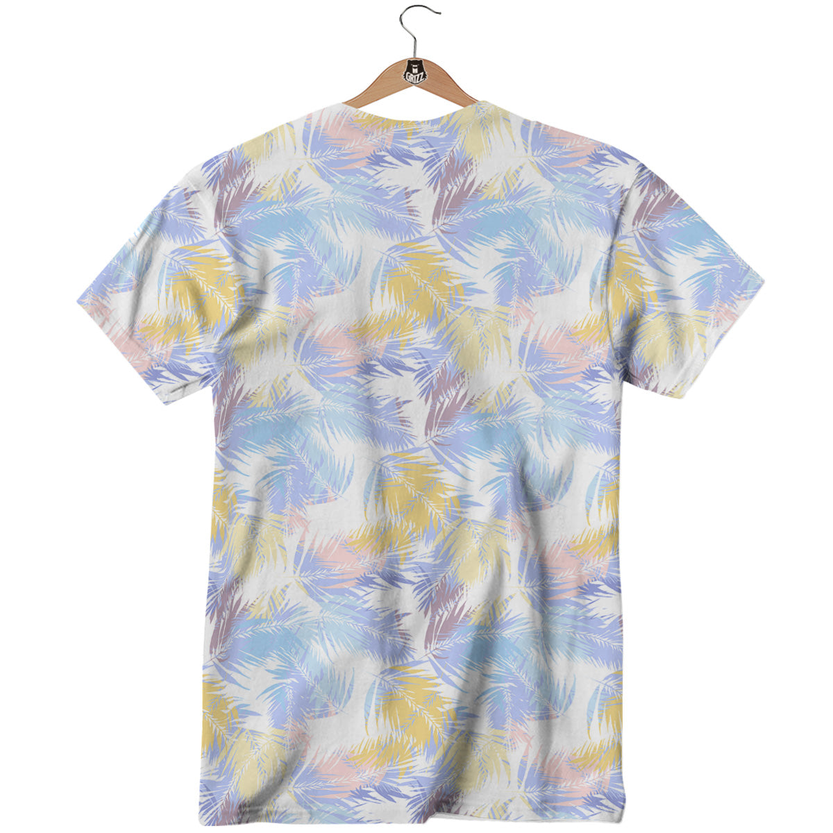 Tropical Palm Leaf Pastel Print Pattern T-Shirt-grizzshop