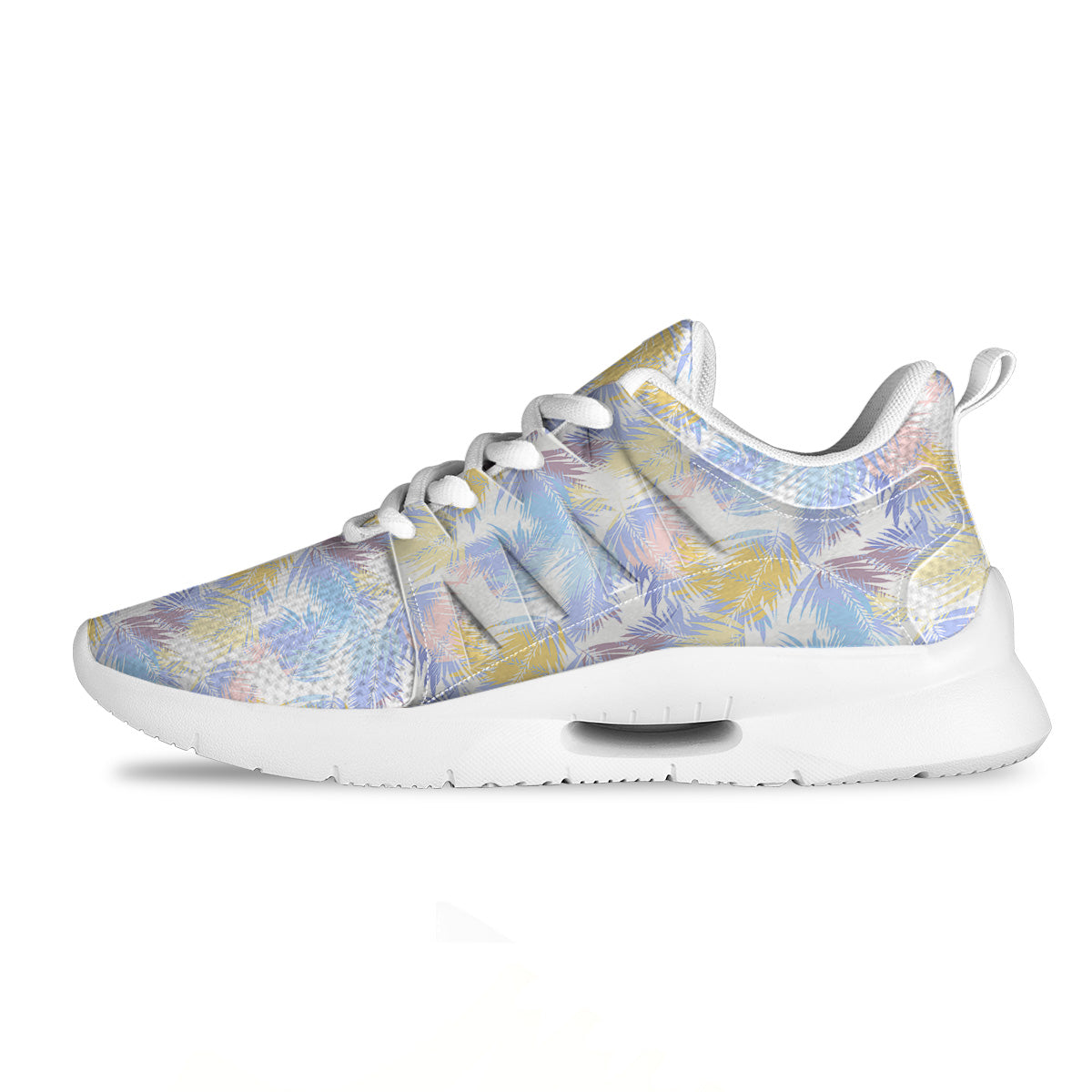 Tropical Palm Leaf Pastel Print Pattern Tennis Shoes-grizzshop