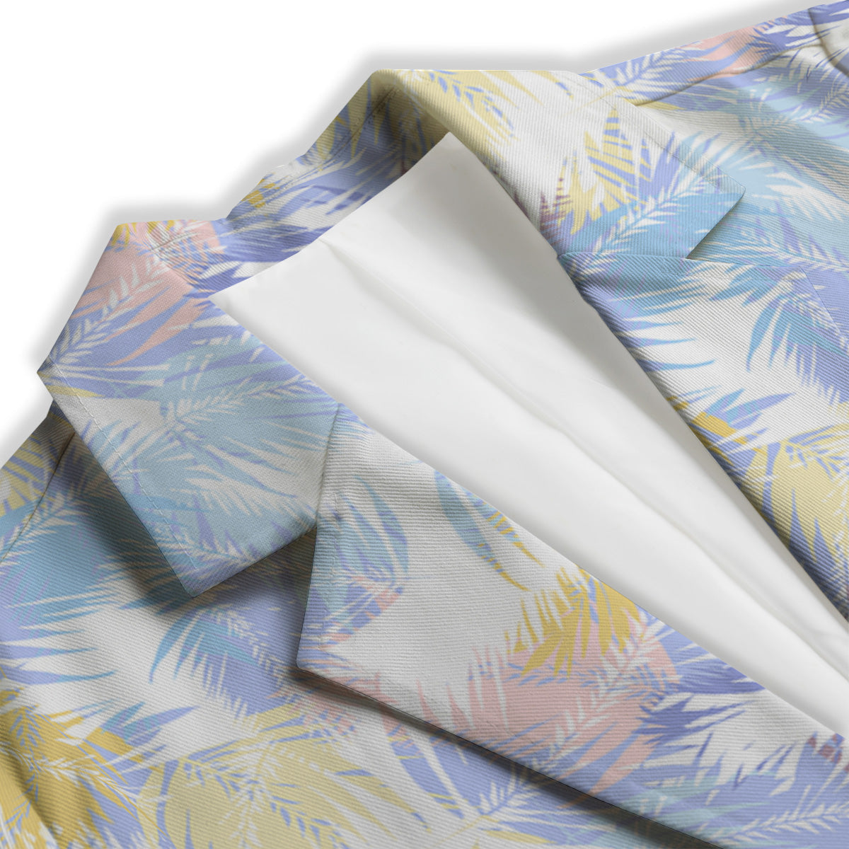 Tropical Palm Leaf Pastel Print Pattern Women's Blazer-grizzshop