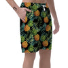 Tropical Palm Leaf Pineapple Print Men's Shorts-grizzshop