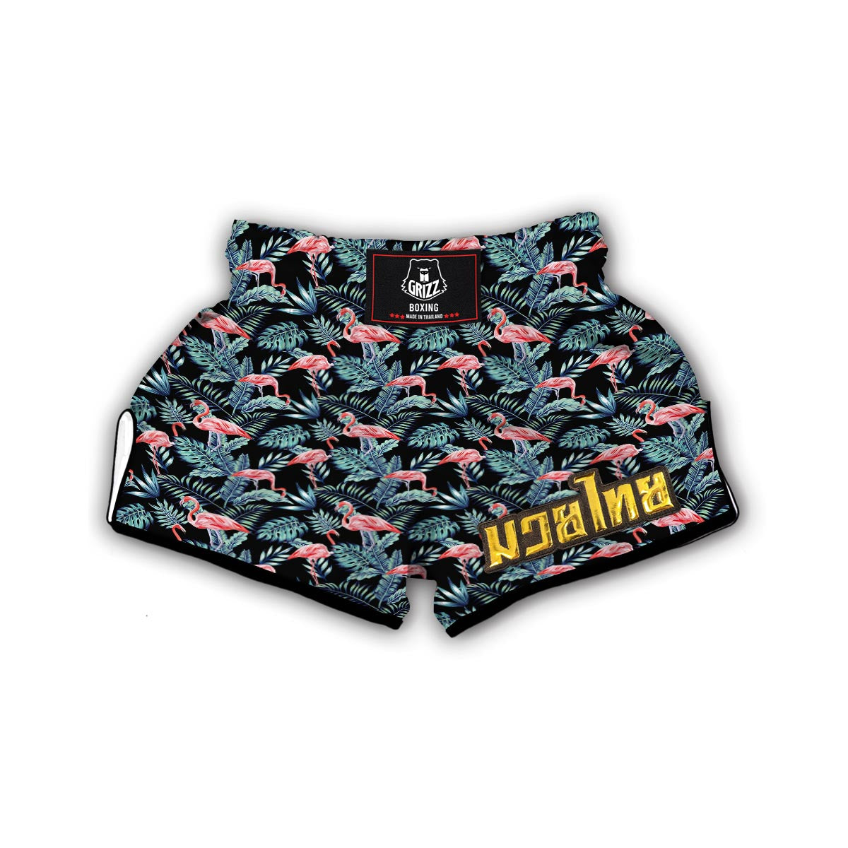 Tropical Palm Leave Muay Thai Boxing Shorts-grizzshop