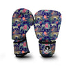 Tropical Palm Leave Peacock Tiger Elephant Boxing Gloves-grizzshop