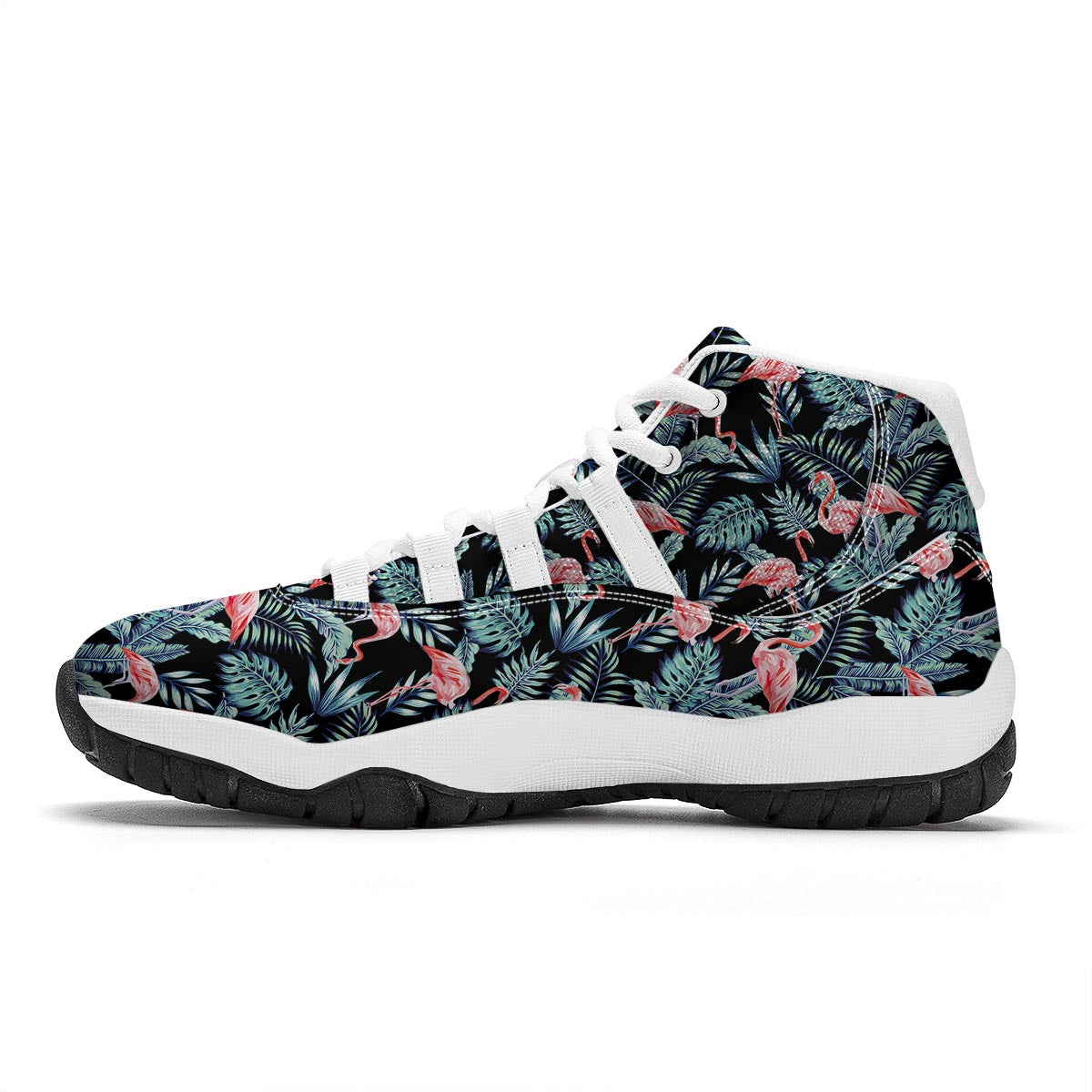 Tropical Palm Leave White Bball Shoes-grizzshop