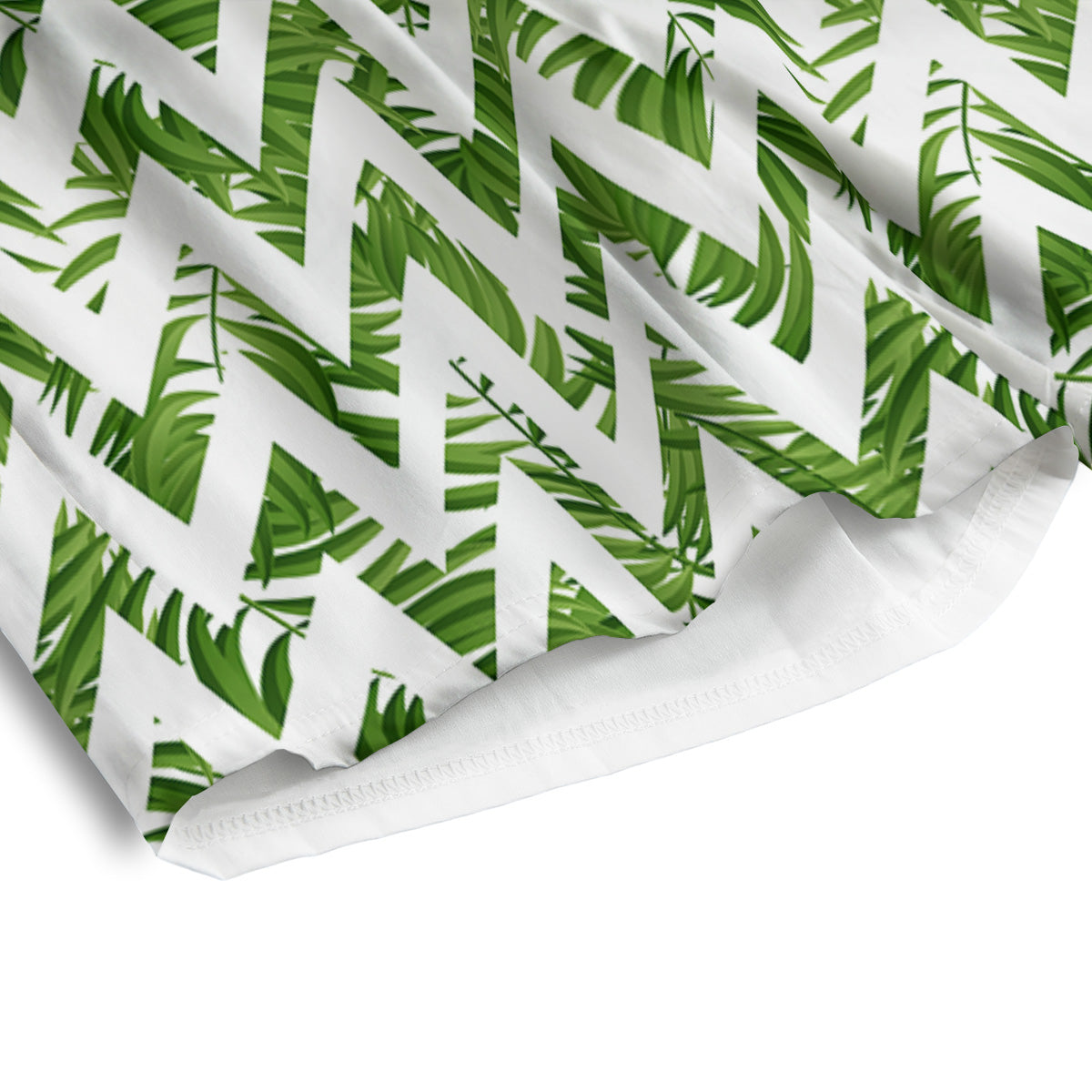 Tropical Palm Leaves Tropical Zigzag Print Pattern Men's Athletic Shorts-grizzshop
