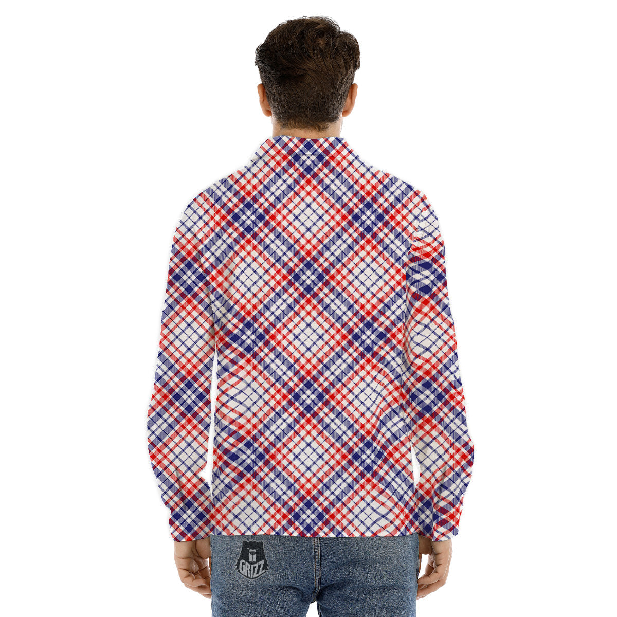 Tropical Palm Leaves Tropical Zigzag Print Pattern Men's Dress Shirts-grizzshop