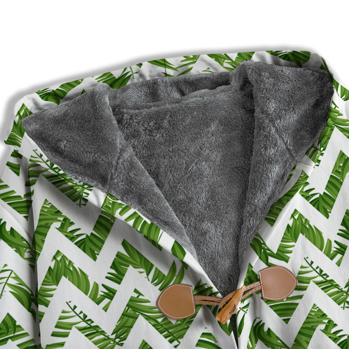 Tropical Palm Leaves Tropical Zigzag Print Pattern Men's Windbreaker Jacket-grizzshop