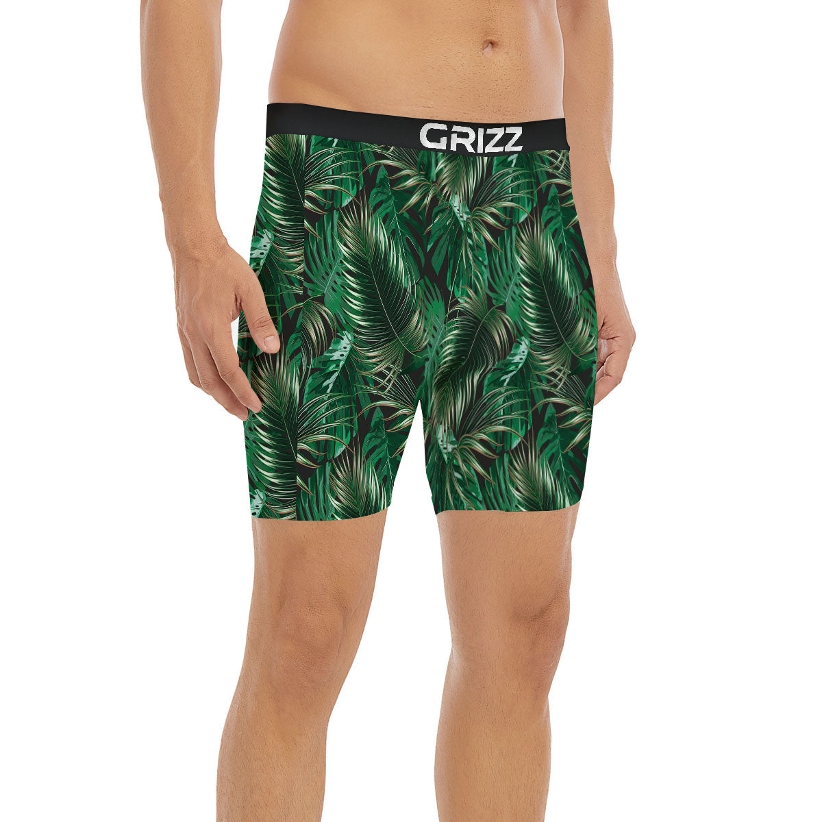Tropical Palm Tree Print Pattern Boxer Briefs-grizzshop