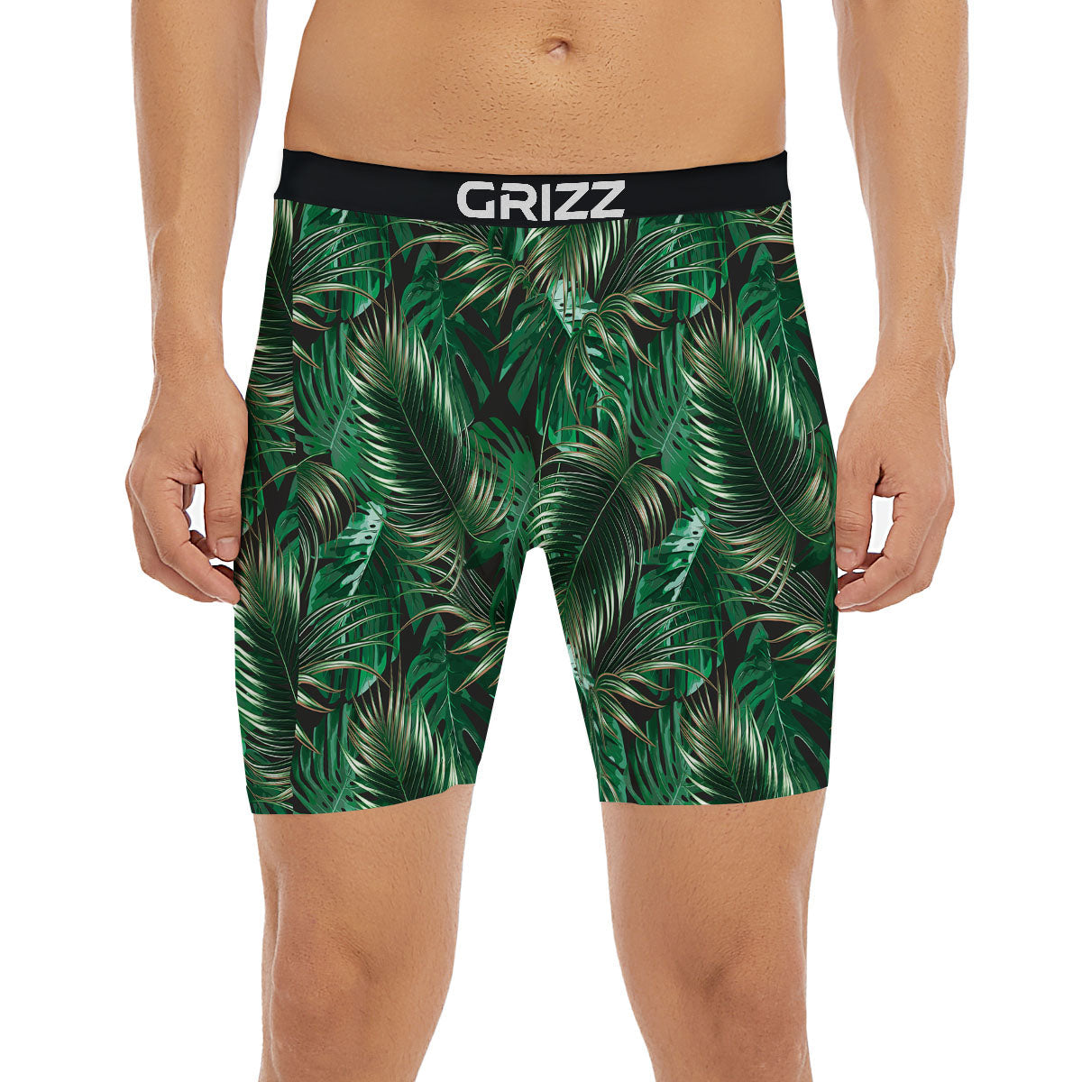 Tropical Palm Tree Print Pattern Boxer Briefs-grizzshop