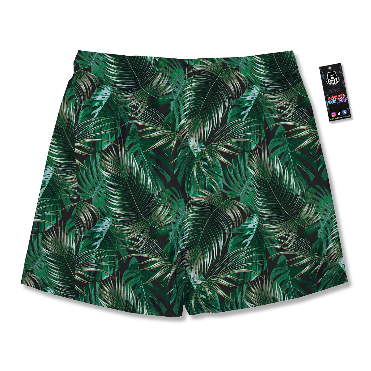 Tropical Palm Tree Print Pattern Men's Running Shorts-grizzshop