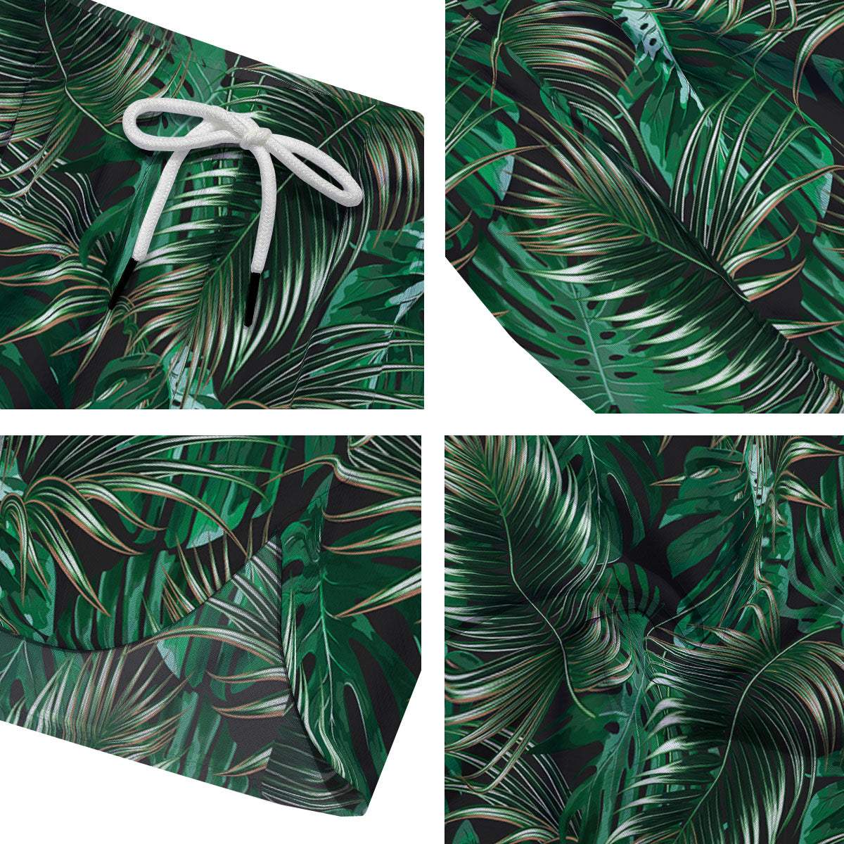 Tropical Palm Tree Print Pattern Men's Running Shorts-grizzshop