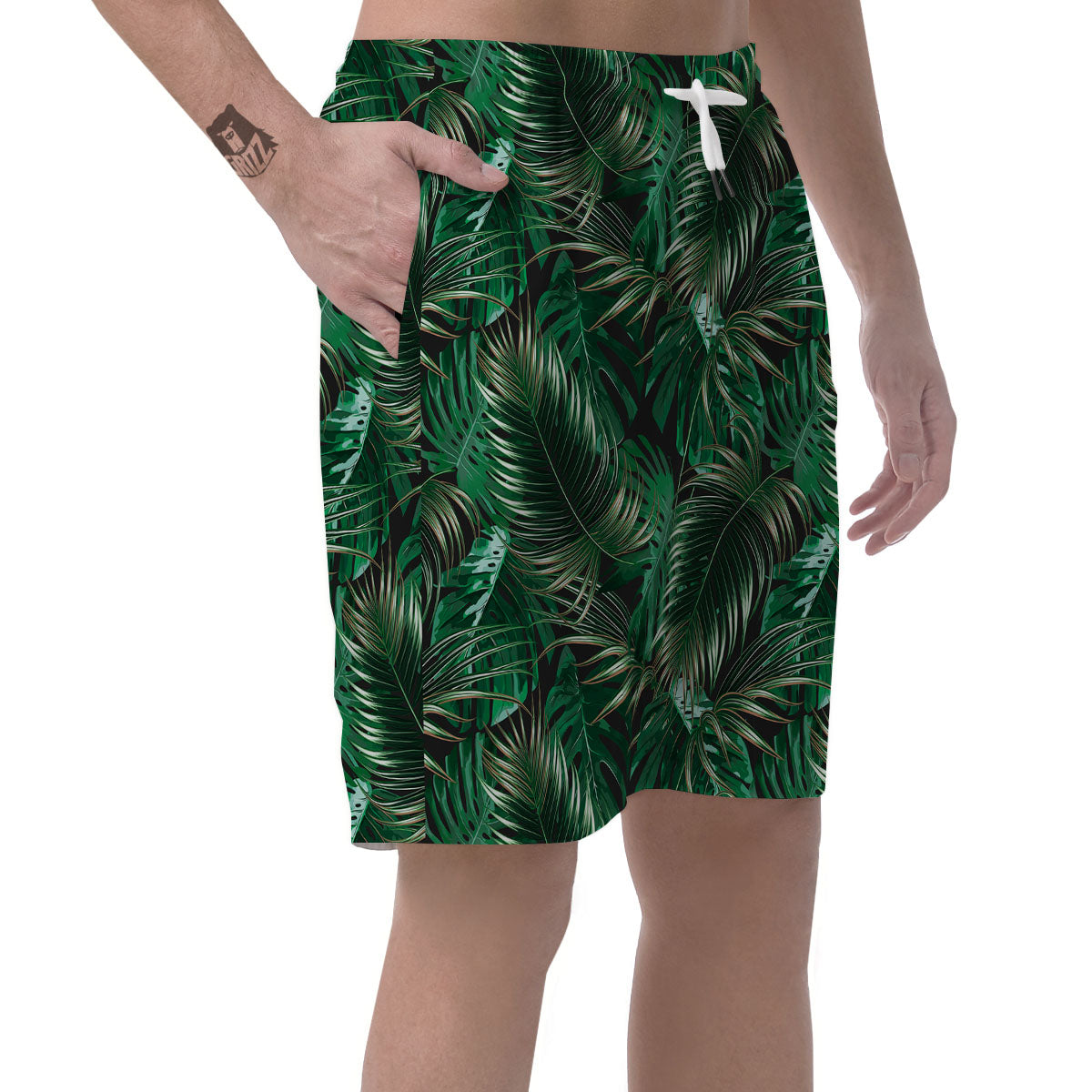 Tropical Palm Tree Print Pattern Men's Shorts-grizzshop