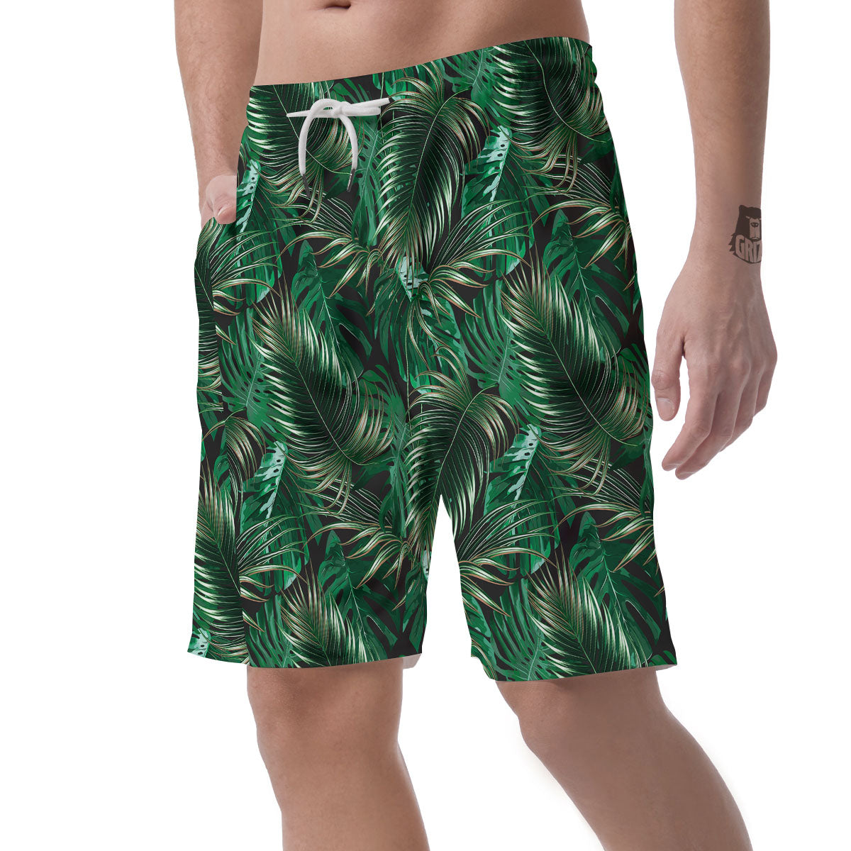 Tropical Palm Tree Print Pattern Men's Shorts-grizzshop