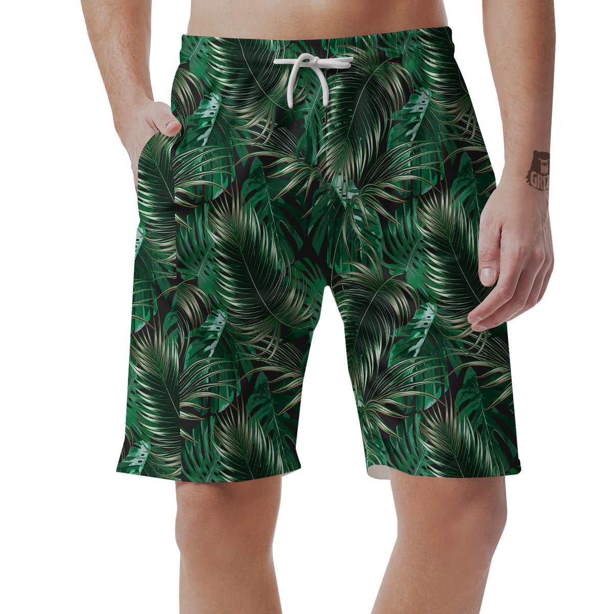 Tropical Palm Tree Print Pattern Men's Shorts-grizzshop