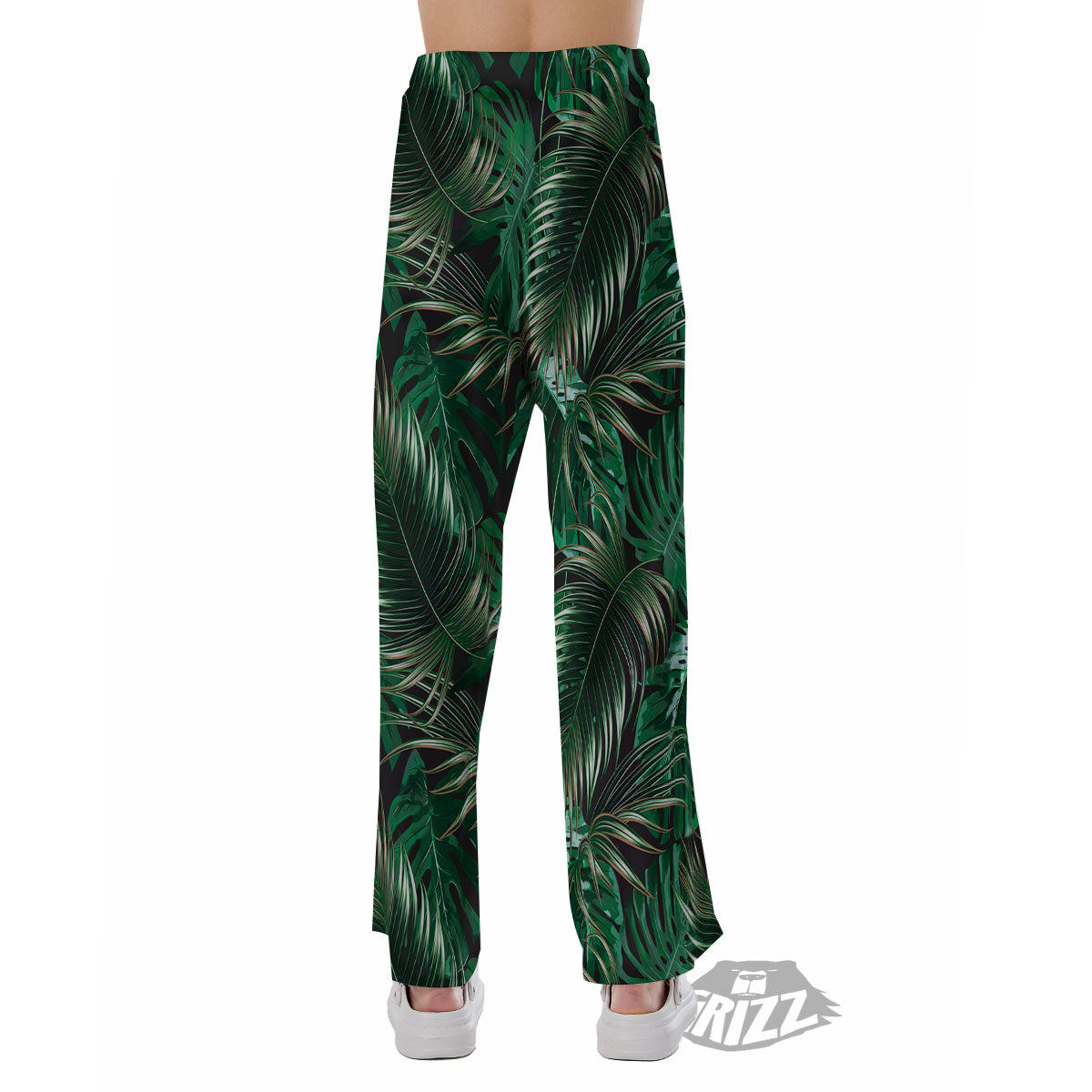 Tropical Palm Tree Print Pattern Pajama Pants-grizzshop