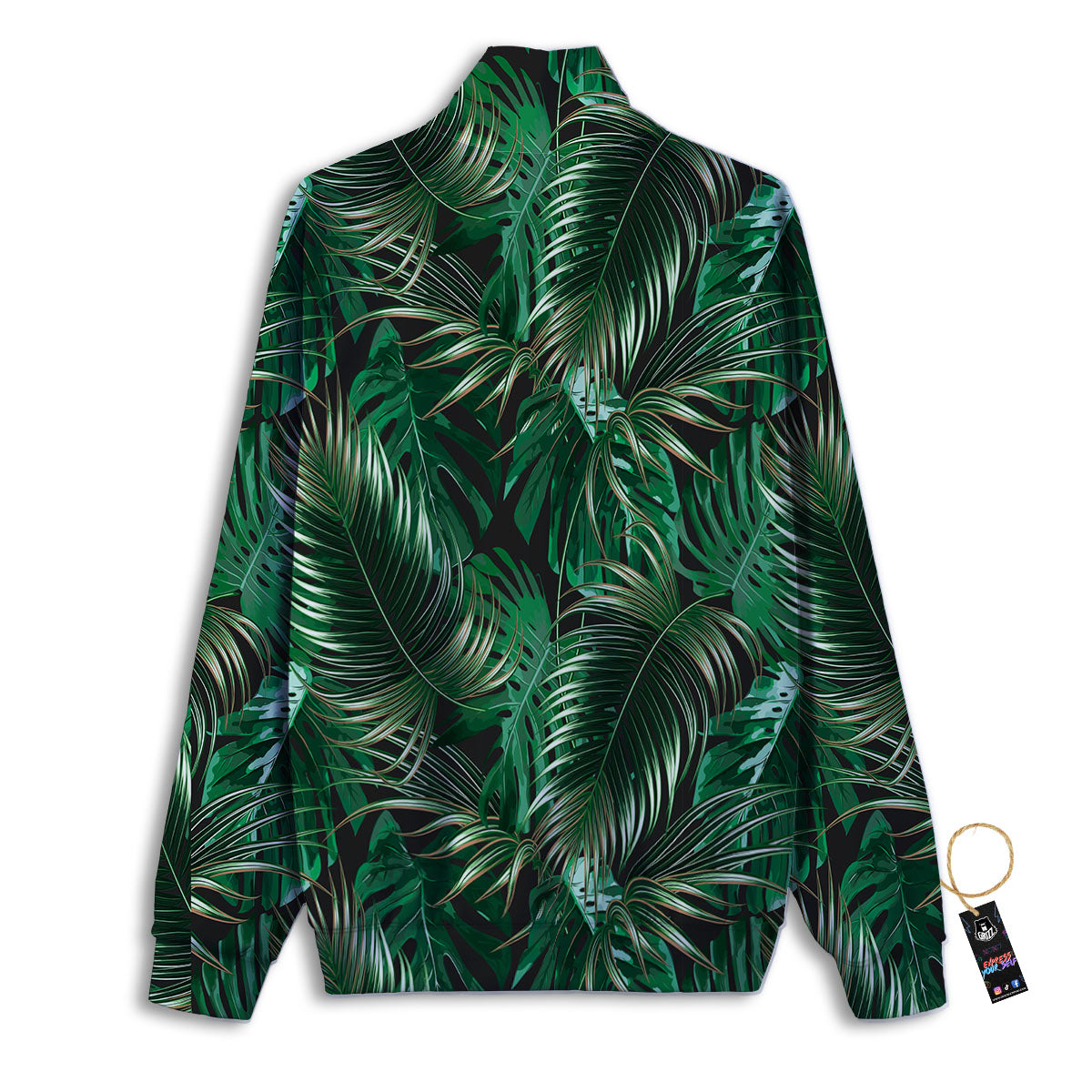 Tropical Palm Tree Print Pattern Track Jacket-grizzshop