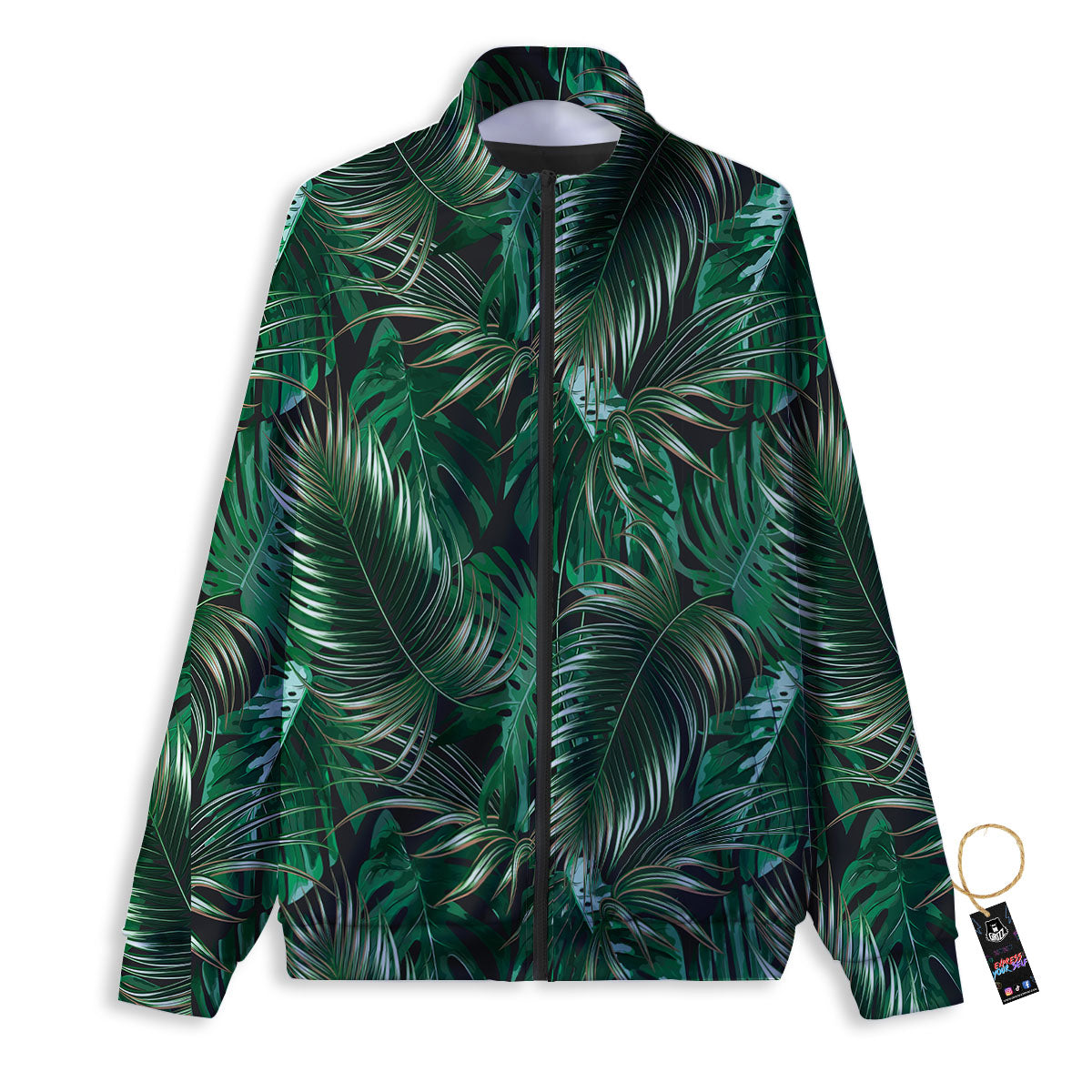 Tropical Palm Tree Print Pattern Track Jacket-grizzshop