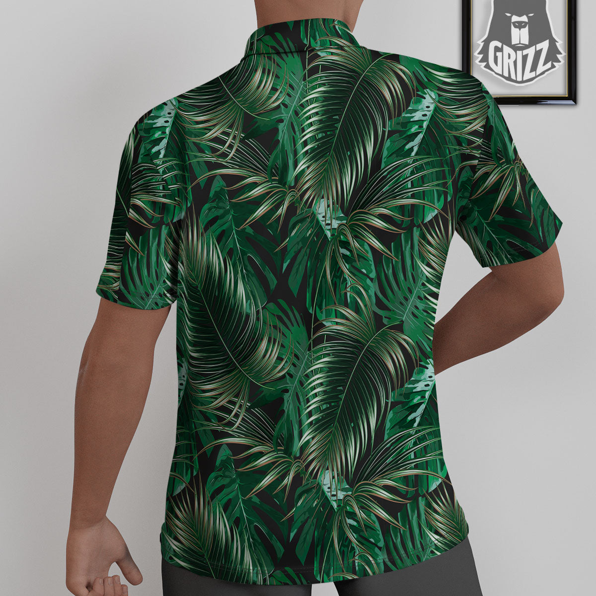Tropical Palm Tree Print Pattern Untucked Shirts-grizzshop