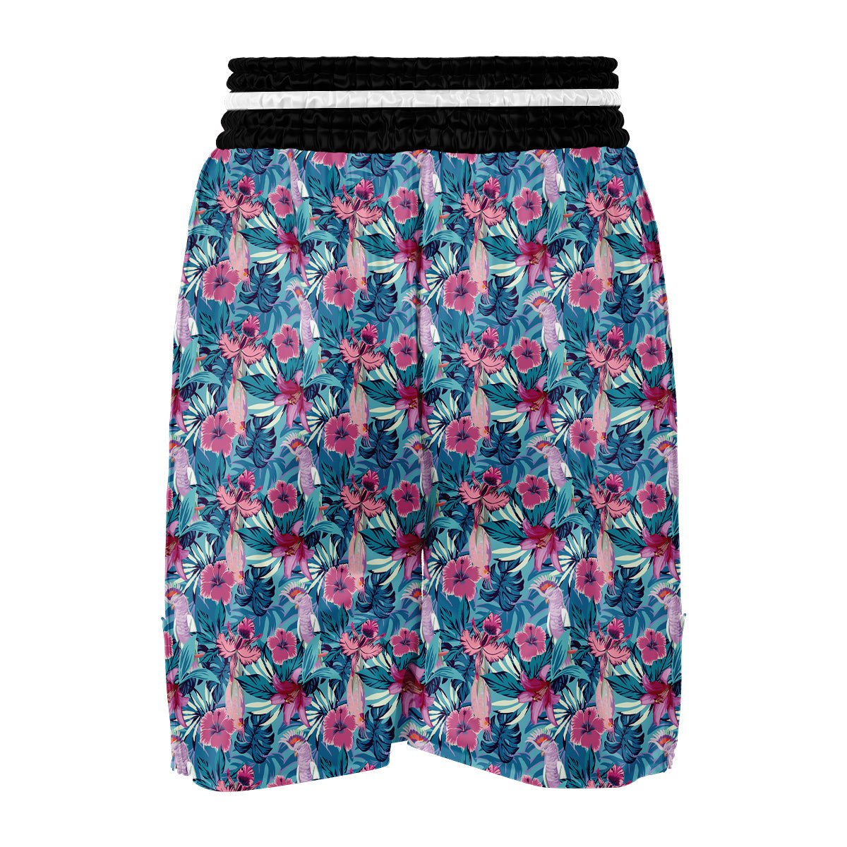 Tropical Parrot Print Boxing Shorts-grizzshop