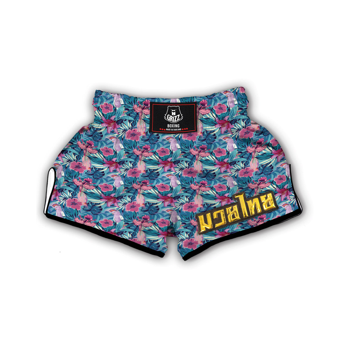 Tropical Parrot Print Muay Thai Boxing Shorts-grizzshop