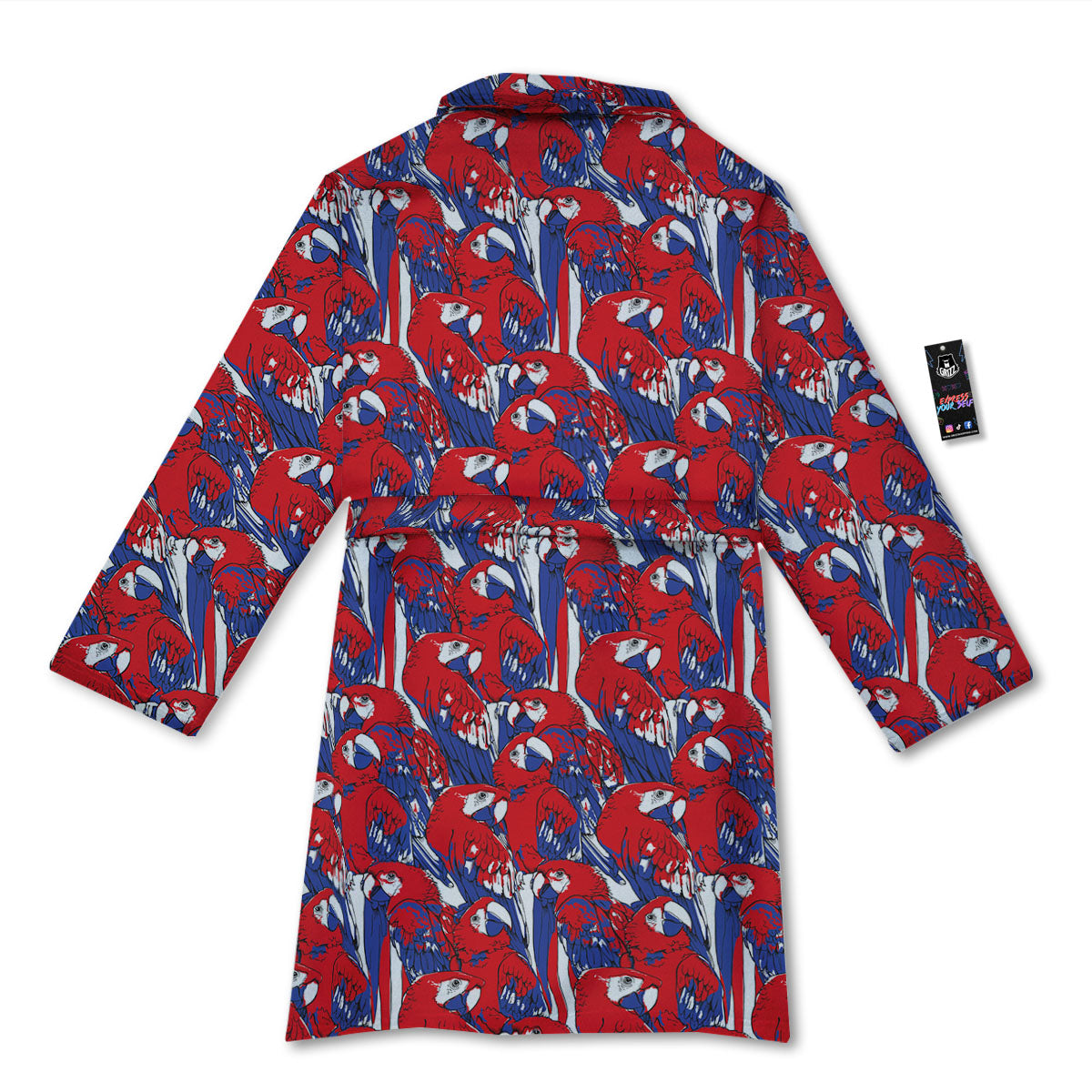 Tropical Parrot Print Pattern Bathrobe-grizzshop