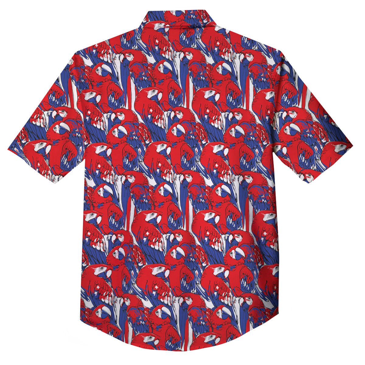 Tropical Parrot Print Pattern Button Up Shirt-grizzshop