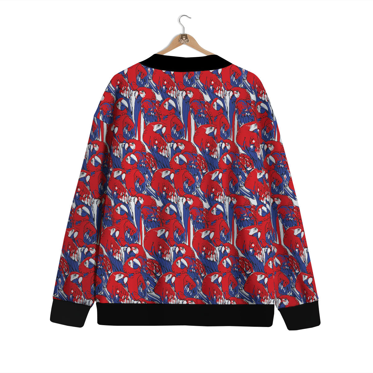 Tropical Parrot Print Pattern Cardigan-grizzshop