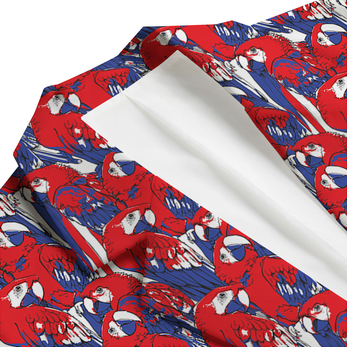 Tropical Parrot Print Pattern Men's Blazer-grizzshop