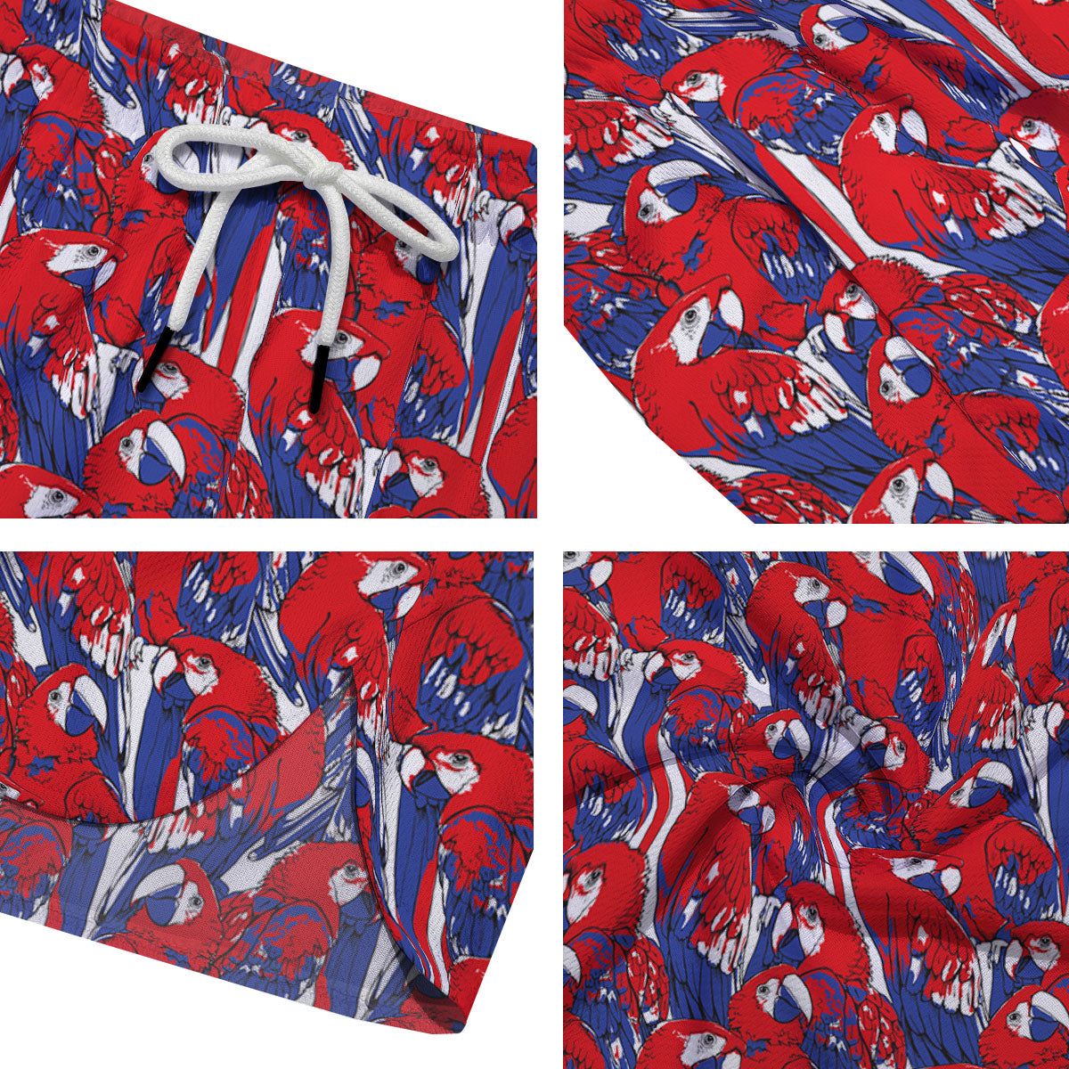 Tropical Parrot Print Pattern Men's Running Shorts-grizzshop