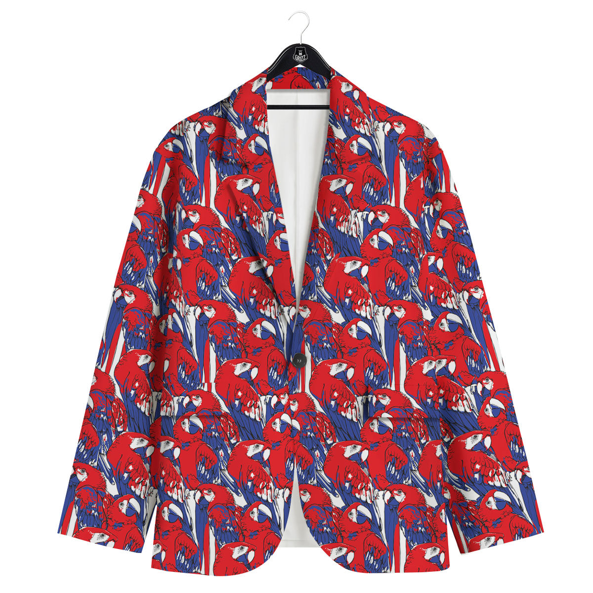 Tropical Parrot Print Pattern Men's Sport Coat-grizzshop