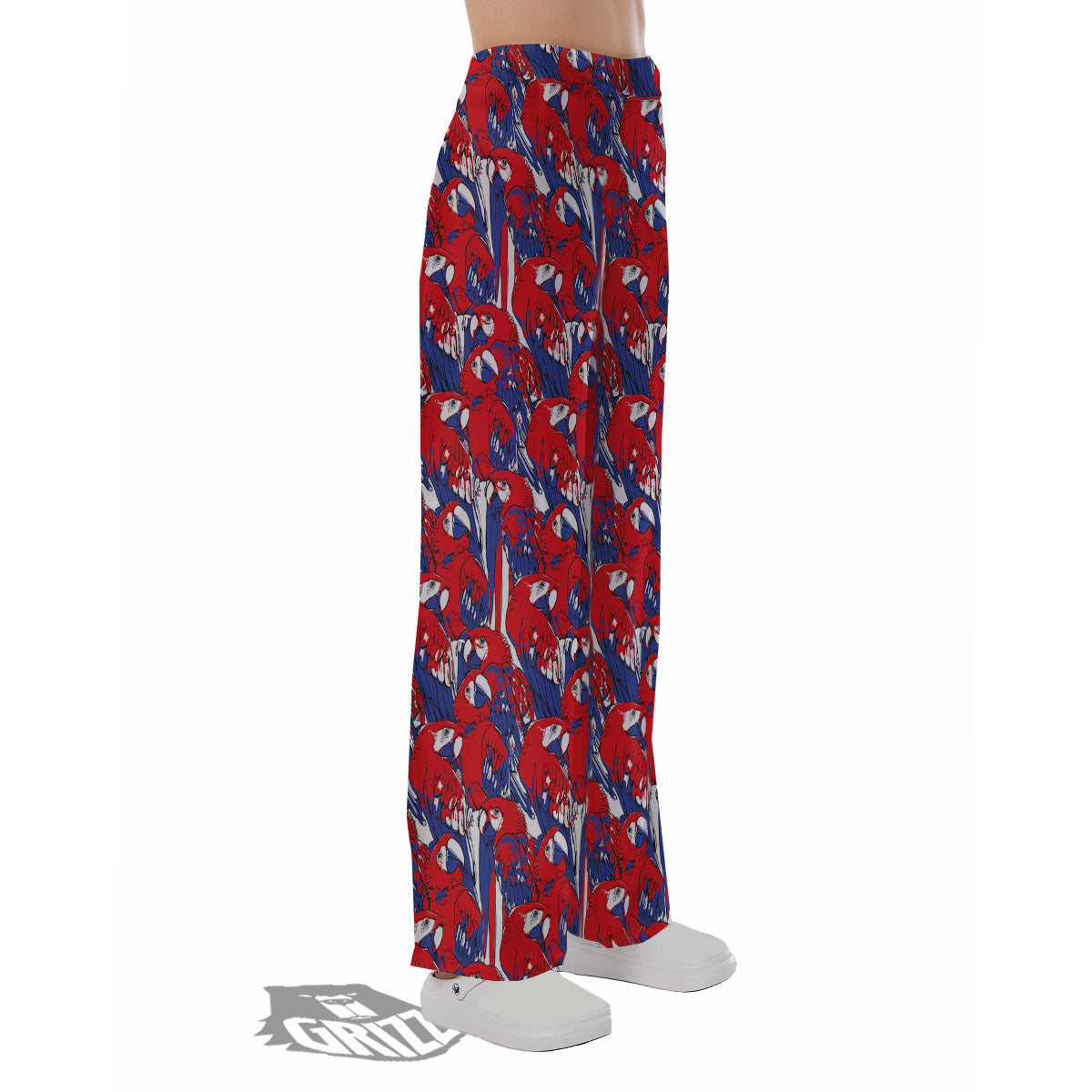 Tropical Parrot Print Pattern Pajama Pants-grizzshop