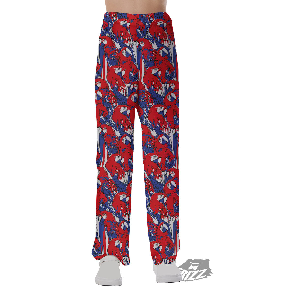 Tropical Parrot Print Pattern Pajama Pants-grizzshop