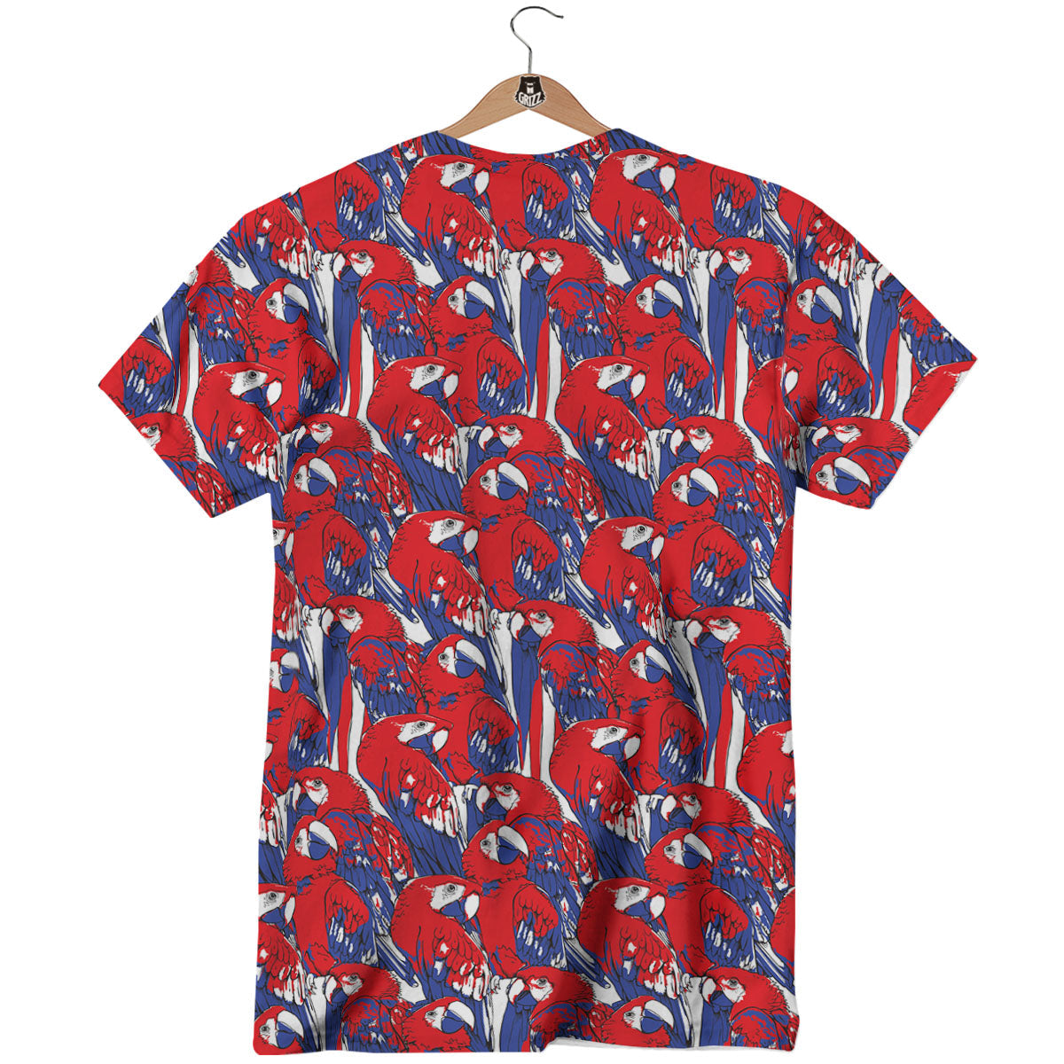 Tropical Parrot Print Pattern T-Shirt-grizzshop