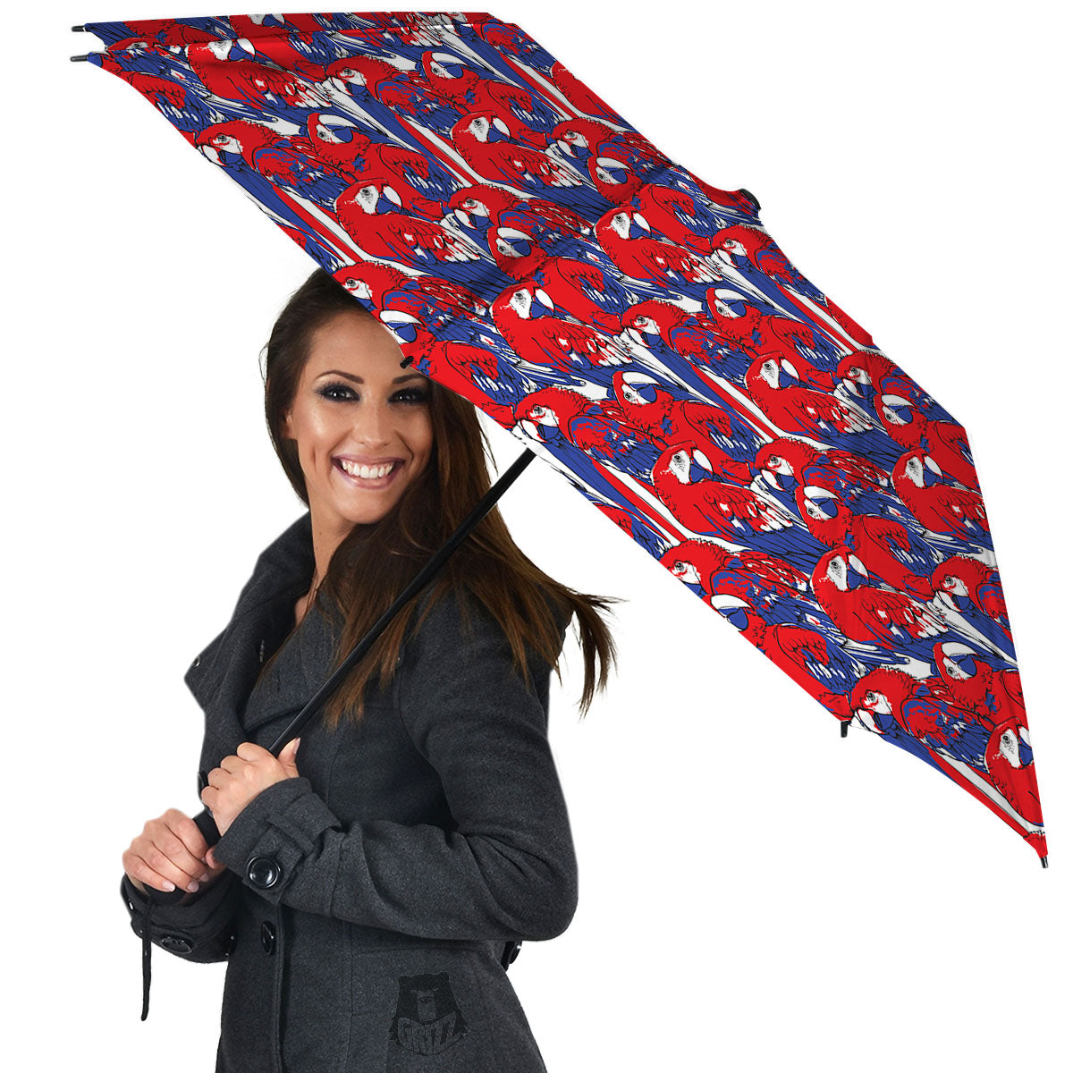 Tropical Parrot Print Pattern Umbrella-grizzshop