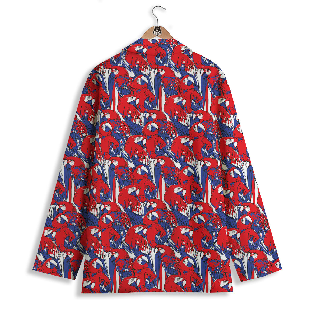 Tropical Parrot Print Pattern Women's Blazer-grizzshop