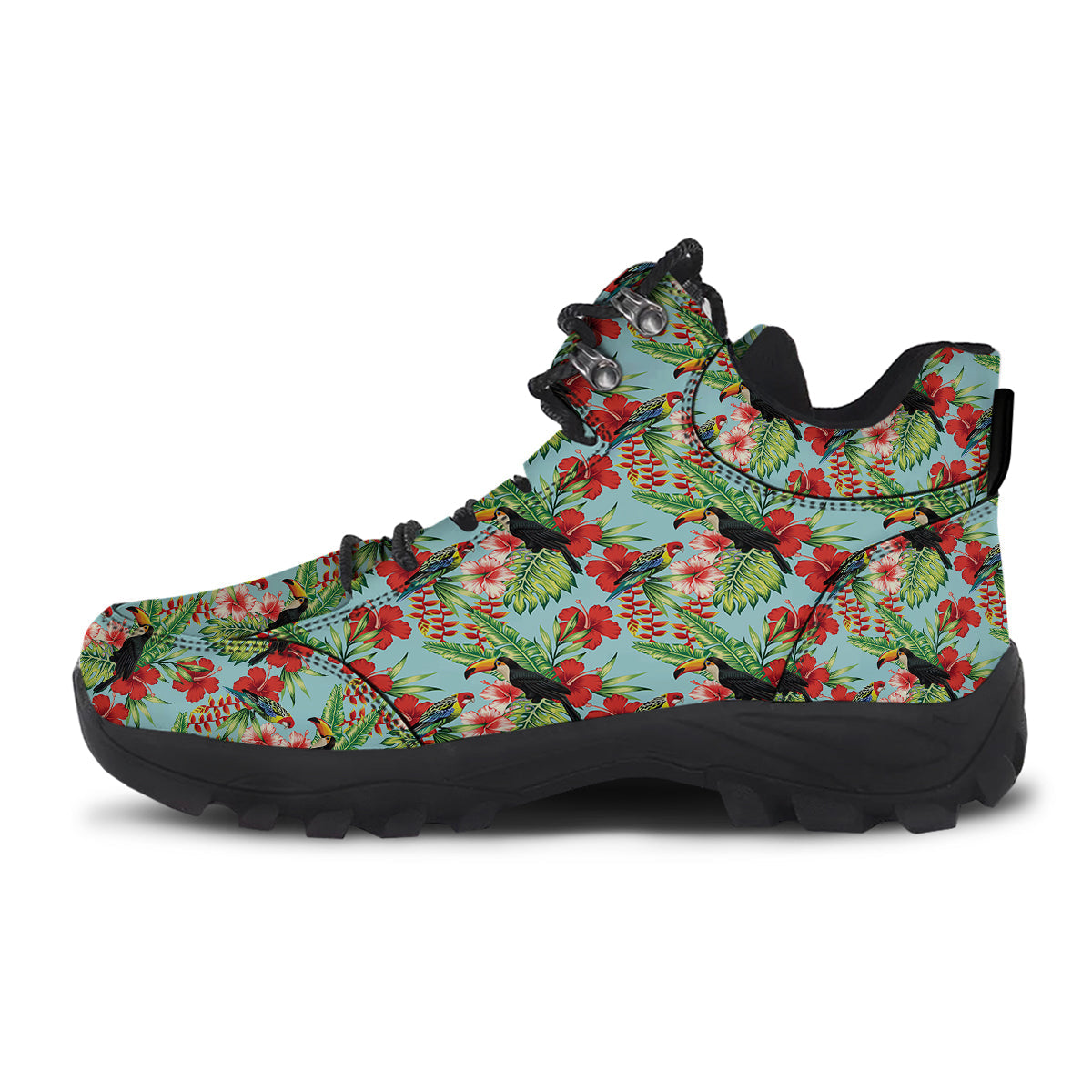 Tropical Parrot Toucan Print Pattern Hiking Shoes-grizzshop