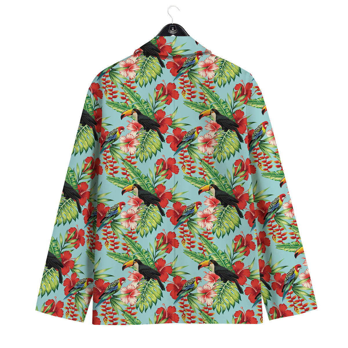 Tropical Parrot Toucan Print Pattern Men's Sport Coat-grizzshop