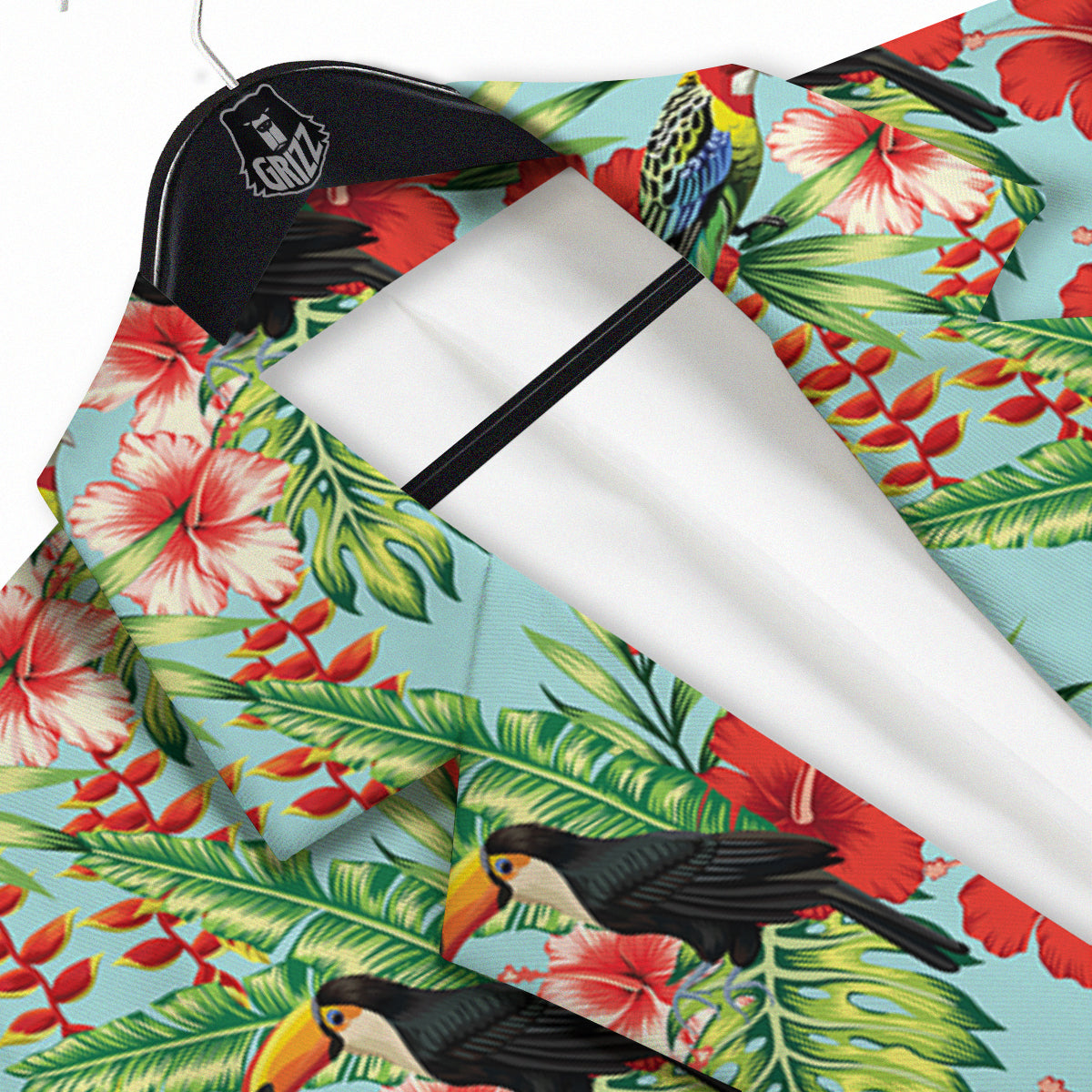Tropical Parrot Toucan Print Pattern Men's Sport Coat-grizzshop