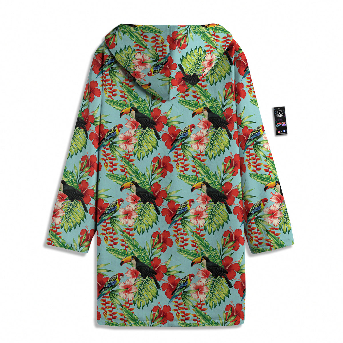 Tropical Parrot Toucan Print Pattern Men's Windbreaker Jacket-grizzshop