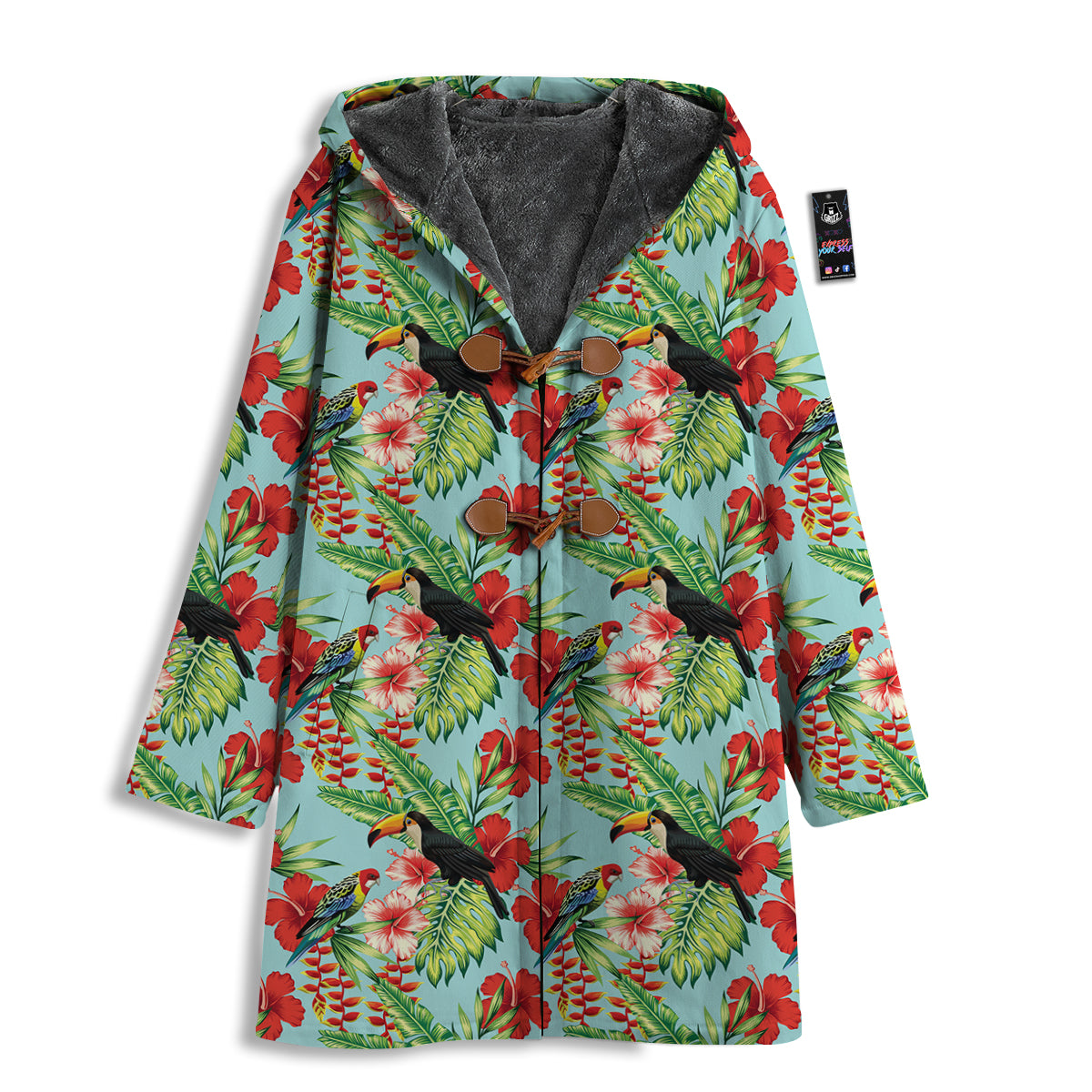 Tropical Parrot Toucan Print Pattern Men's Windbreaker Jacket-grizzshop