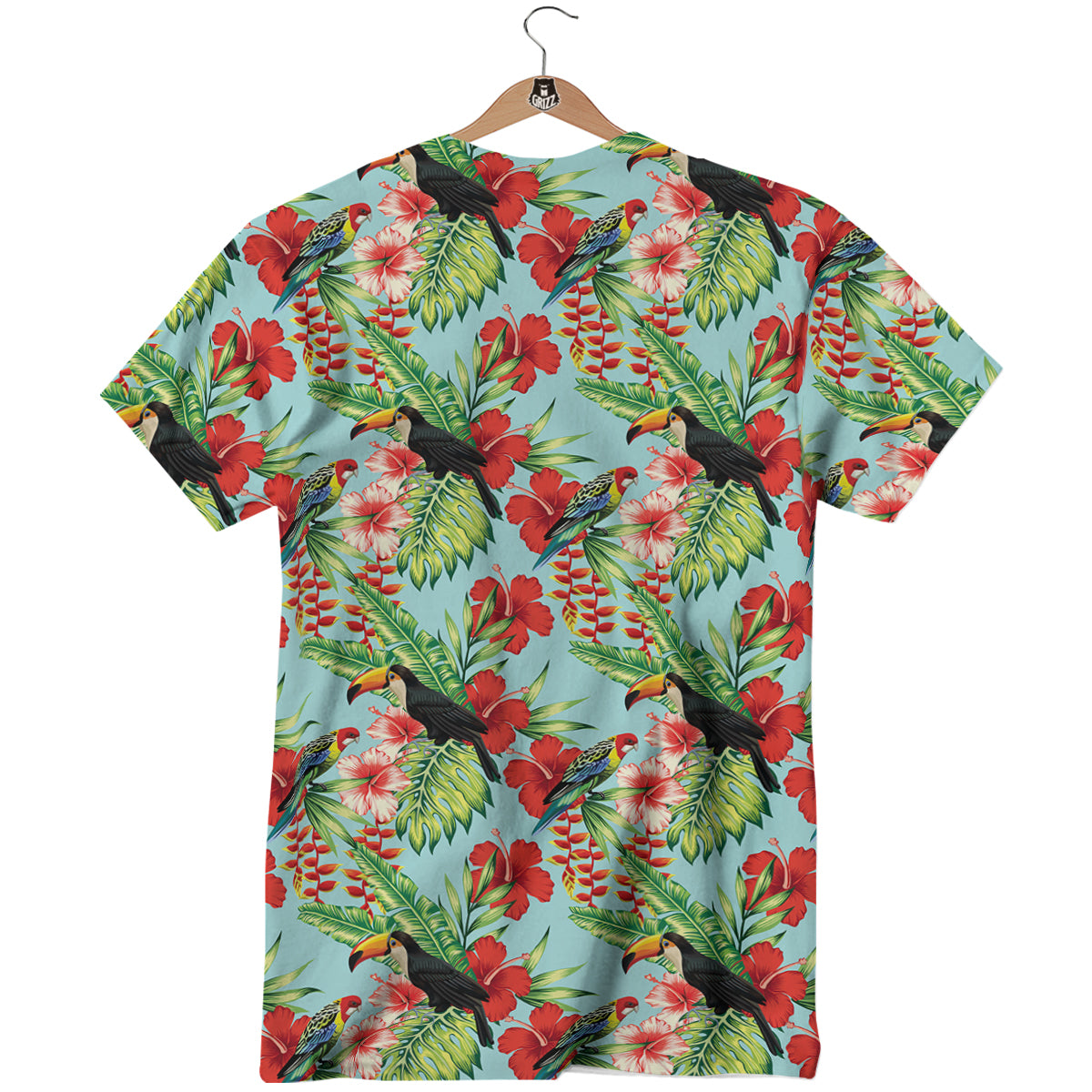 Tropical Parrot Toucan Print Pattern T-Shirt-grizzshop