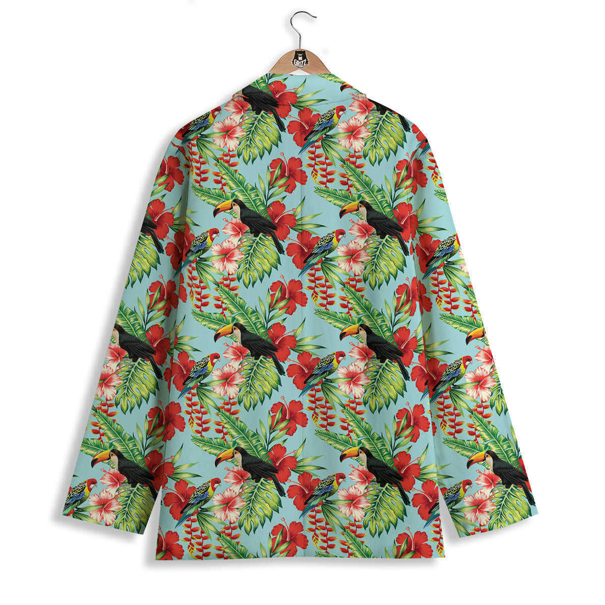 Tropical Parrot Toucan Print Pattern Women's Blazer-grizzshop