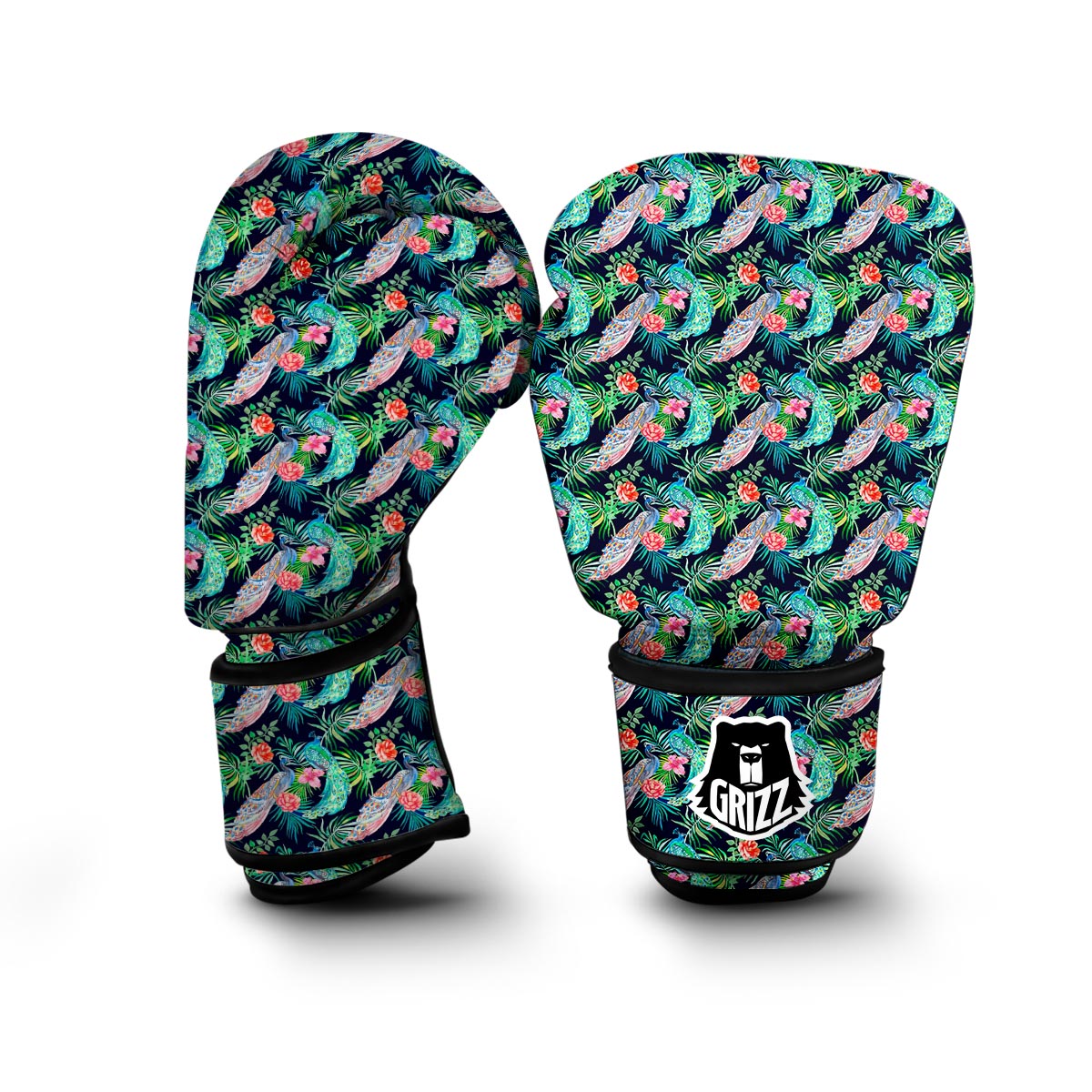 Tropical Peacock Boxing Gloves-grizzshop