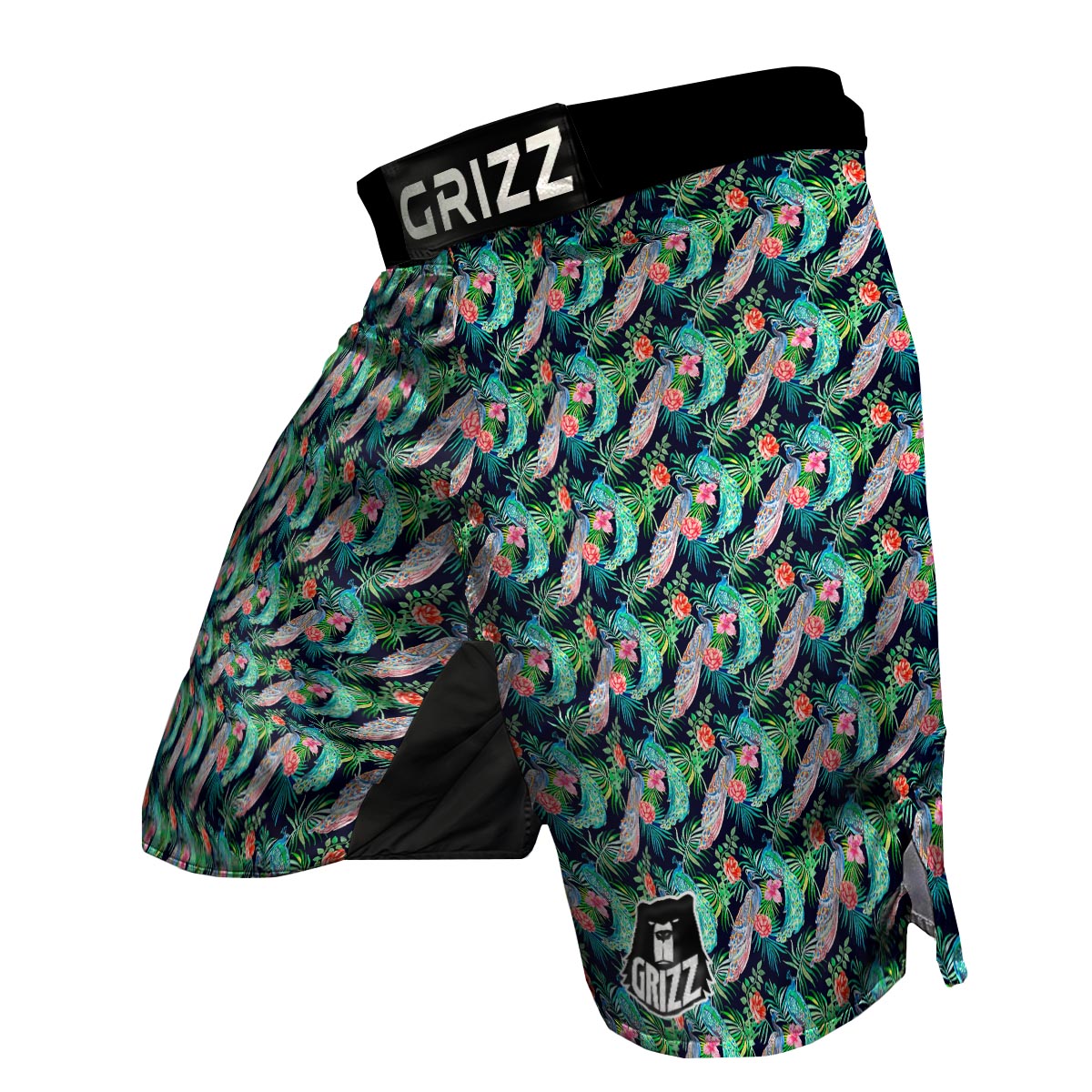 Tropical Peacock MMA Shorts-grizzshop