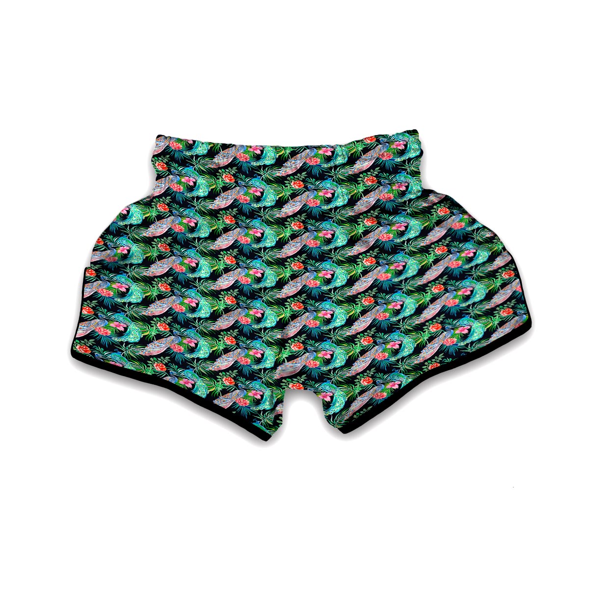 Tropical Peacock Muay Thai Boxing Shorts-grizzshop