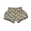 Tropical Pineapple Buddha Elephant Print Muay Thai Boxing Shorts-grizzshop