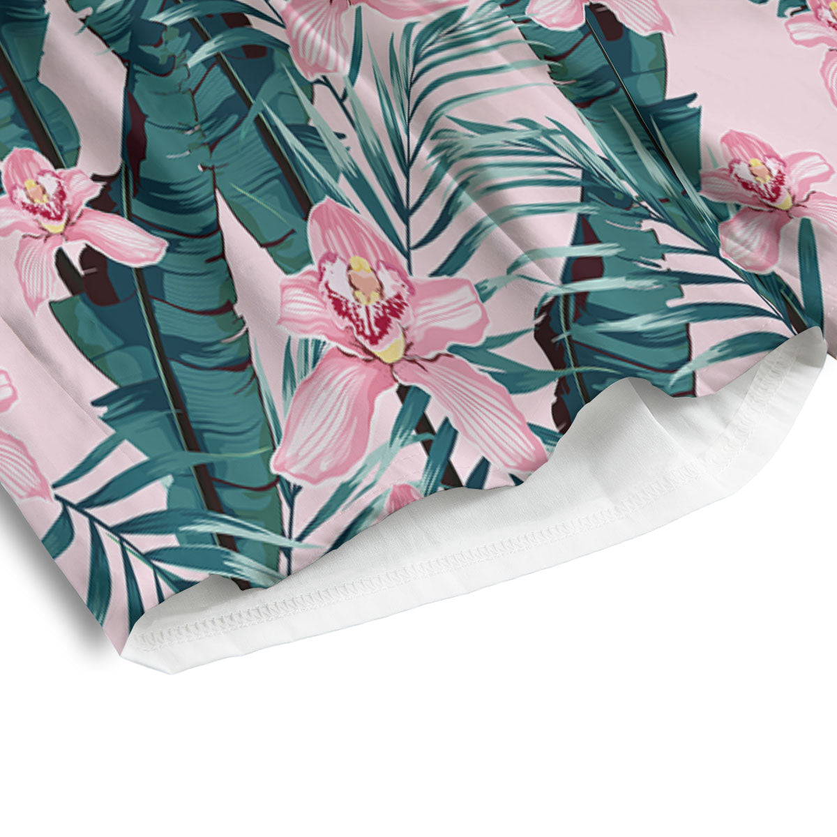 Tropical Pink Hawaiian Print Pattern Men's Athletic Shorts
