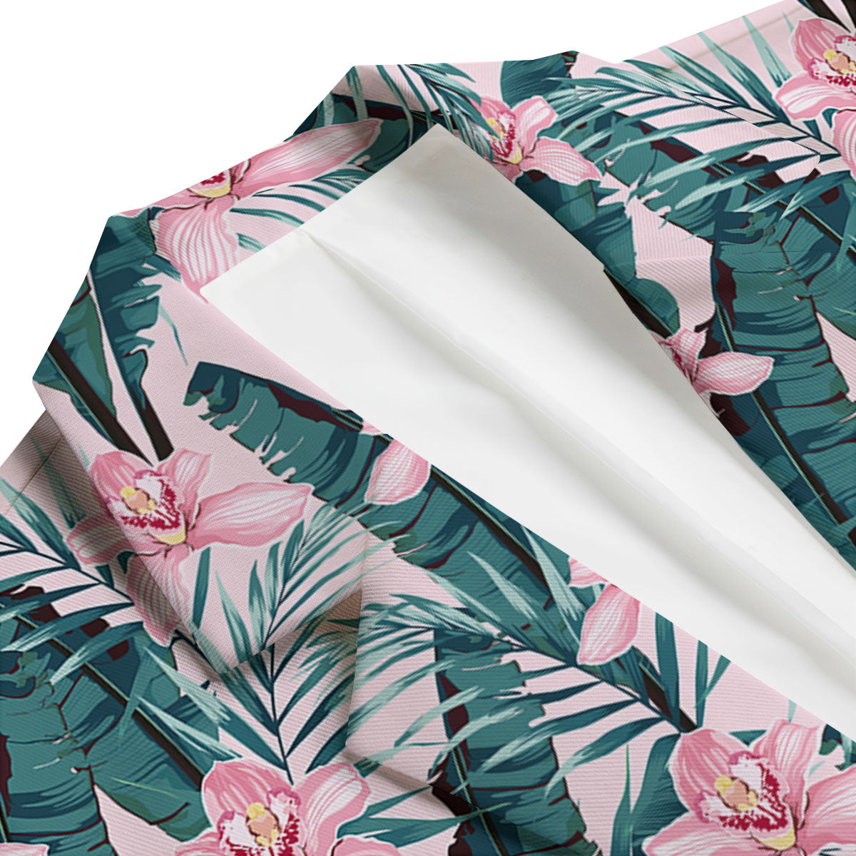 Tropical Pink Hawaiian Print Pattern Men's Blazer-grizzshop