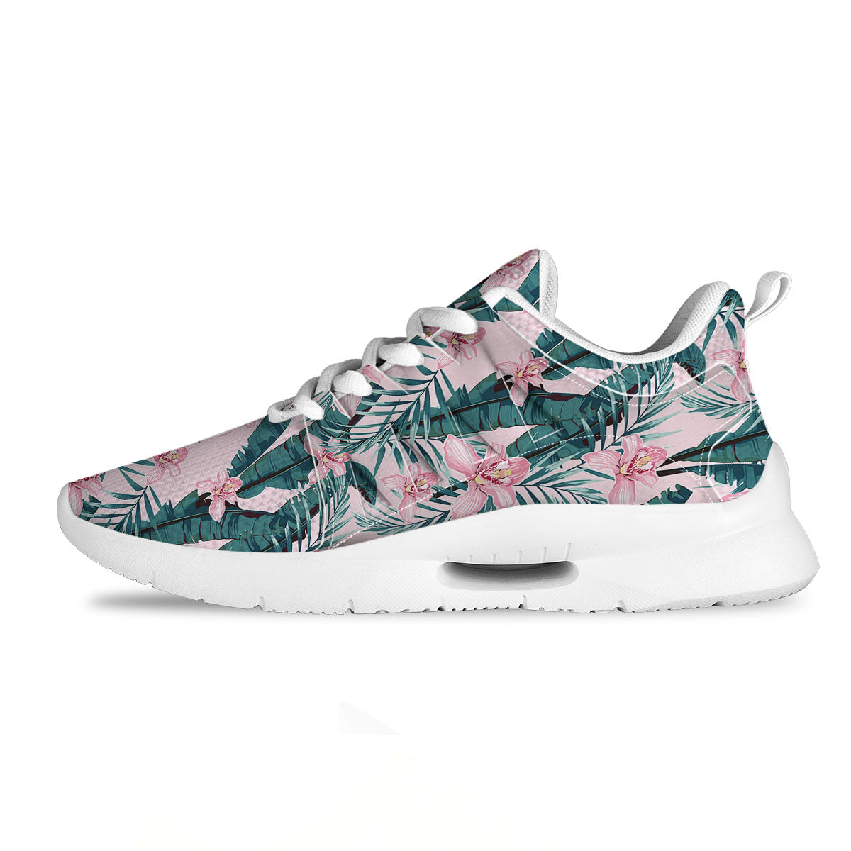 Tropical Pink Hawaiian Print Pattern Tennis Shoes-grizzshop